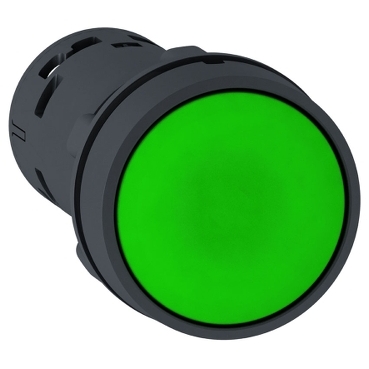 SCH BUTON VERDE PLASTIC 1NO+1NC 3A XB7NA35