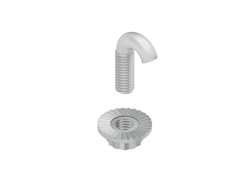NIEDAX SURUB CU CARLIG M6 CU PIULITA CU FLANSA DINTATA FI-17MM GRSM6V