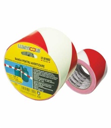 [LT07802] BANDA SEMNALIZARE / AVERTIZARE ROSU / ALB 200m