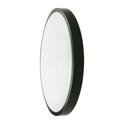 [7634] CIL PLAFONIERA IP44 4000K 18W 1800 lm ROTUNDA D:225x55mm NEAGRA