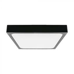 [7673] CIL PLAFONIERA SENZOR IP44 4000K 24W 2400 lm PATRATA D:225x225x65mm NEAGRA
