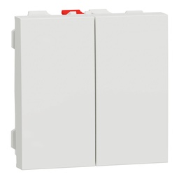 [NU321318] NEW UNICA 2M INTRERUPATOR CAP SCARA DUBLU 10A  ALB NU321318