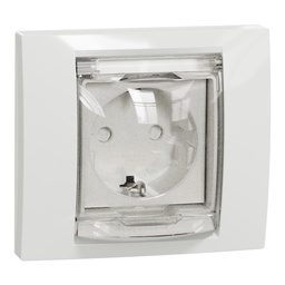 [NU003718] NEW UNICA 2M PRIZA 2P+E IP44+SUP.FIX. CAPAC, OBT, ALB NU003718