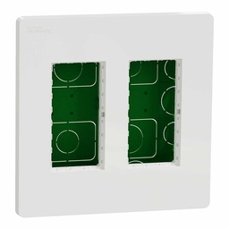 [NU172418] NEW UNICA DOZA ST+PLACA+SUPORT 2x4 MODULE VERTICAL ALB NU172418