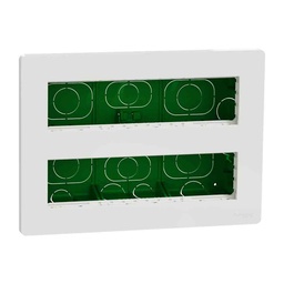 [NU171820] NEW UNICA DOZA ST+PLACA+SUPORT 2x8 MODULE ALB ANTIBACTERIAN NU171820