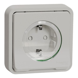 [MUR39132] SCH MUREVA PRIZA SIMPLA 2P+E FARA SURUB ST ALB MUR39132