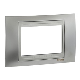 [MGU66.103.038] SCHUMS PLACA 3MODULE MGU66.103.038 CROM SATINAT / AL