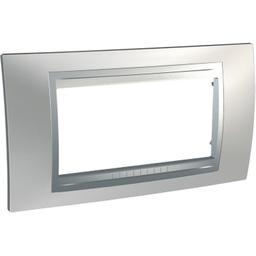 [MGU66.104.038] SCHUMS PLACA 4MODULE MGU66.104.038 CROM SATINAT / AL