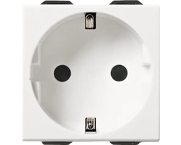 [09208] VIMAR NEVE 2M PRIZA 2P+N OBTURATOARE 16A ALB 09208