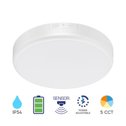 [BR-BC15-00580] APLICA CU SENZOR 360gr 20W 3CCT KIT EMER. 3h IP54 FI280CM BR-BC15-00580