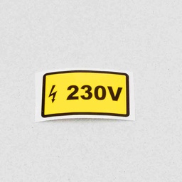 [230V] AUTOCOLANT 230V 2.5x2.5cm