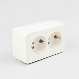 [65421] HZ SLIM PRIZA DUBLA PT CP IP20 65421