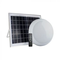 [7613 VT-8415] CIL EXTERIOR IP65 PLAFONIERA 3000-6400K 15W 900 lm ROTUNDA D:320x100mm ALBA + PANOU SOLAR